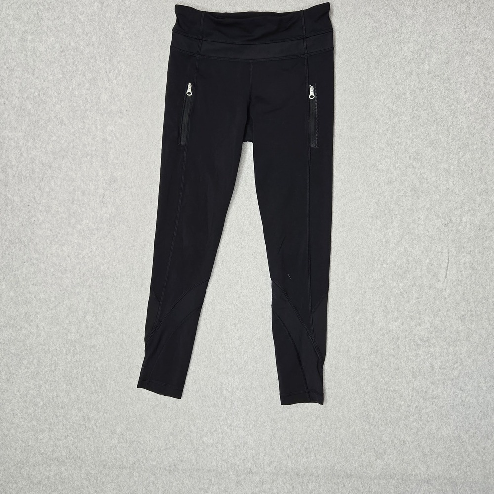 Lululemon Women Activewear Pants 4 Black Inspire Tight II Mesh Run